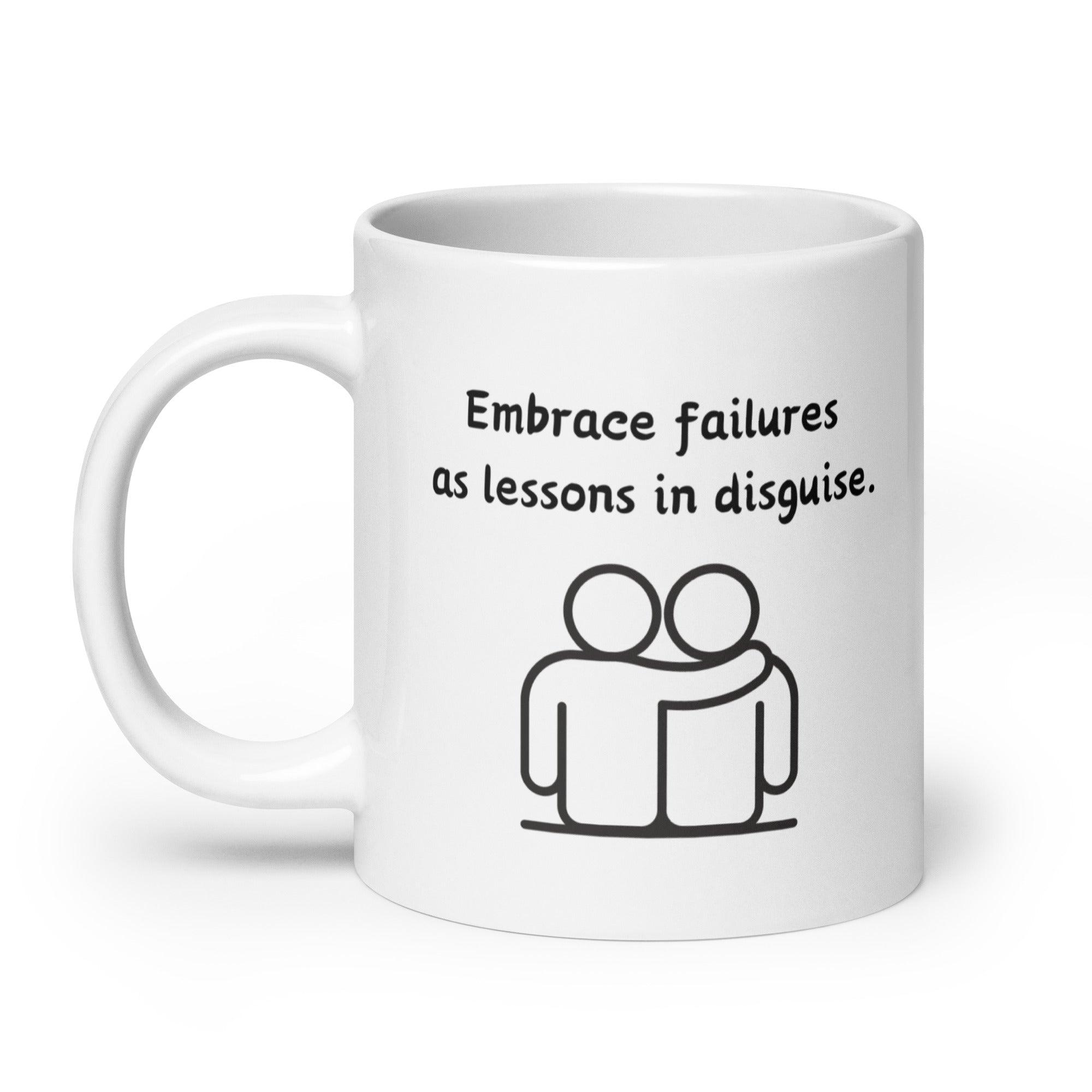 Growth Mindset Mug | Embrace Failures as Lessons Ceramic Mug - Inspire Cups