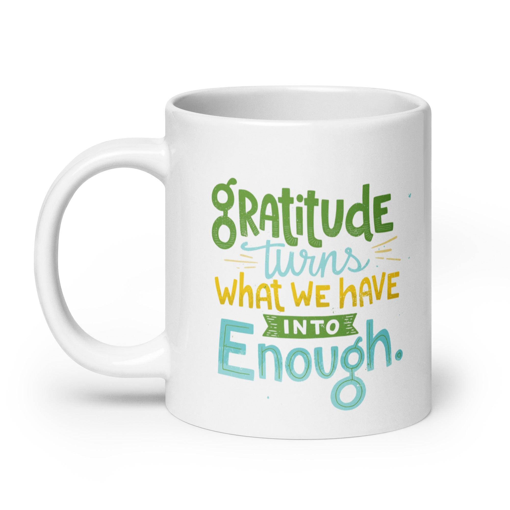 Gratitude Ceramic Coffee Mug - Inspire Cups