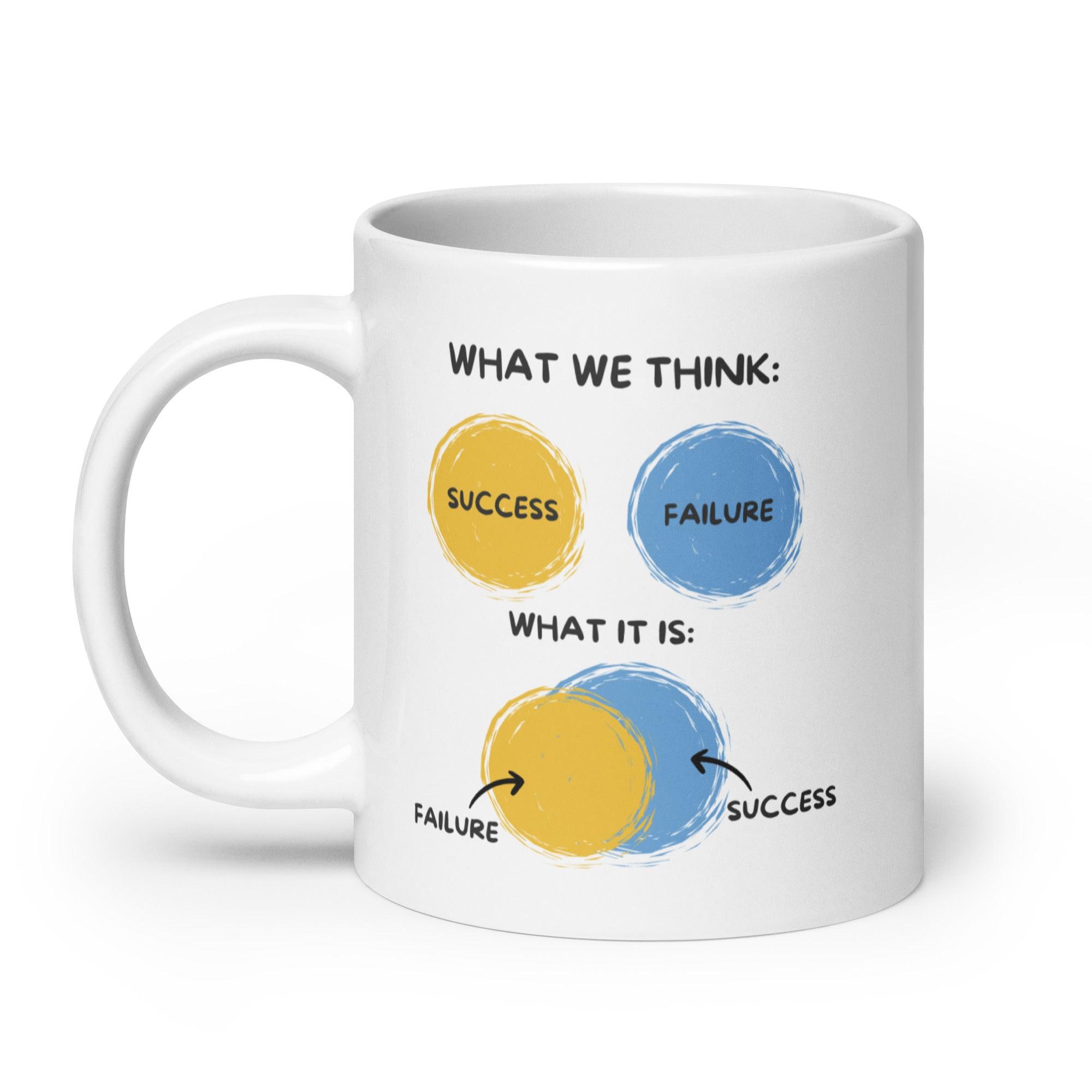 Success and Failure Mug With Graphic in Sturdy Microwave Safe Ceramic - Inspire Cups