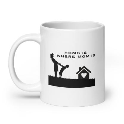 Sentimental Home Mom Mug with Silhouette Design and Glossy Ceramic - Inspire Cups