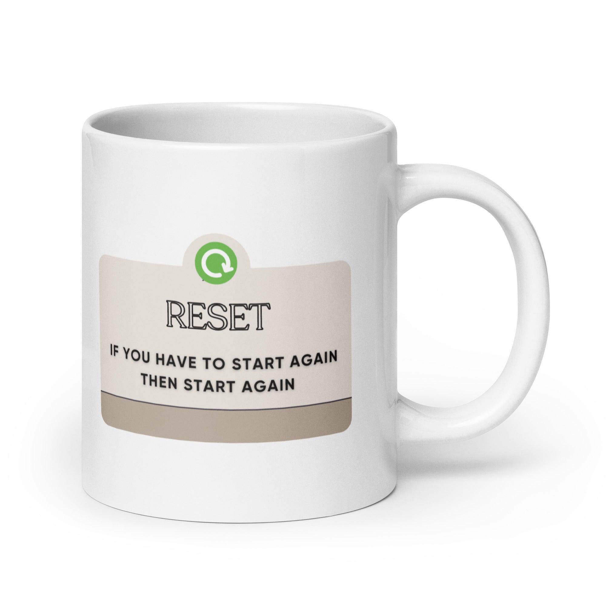 Motivational Restart Ceramic Mug - Inspire Cups