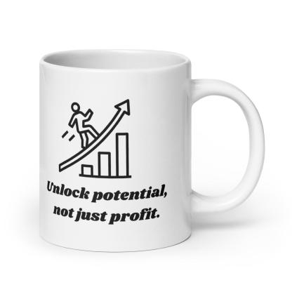 Motivational Quote Mug | Unlock Potential Not Just Profit Ceramic Mug - Inspire Cups