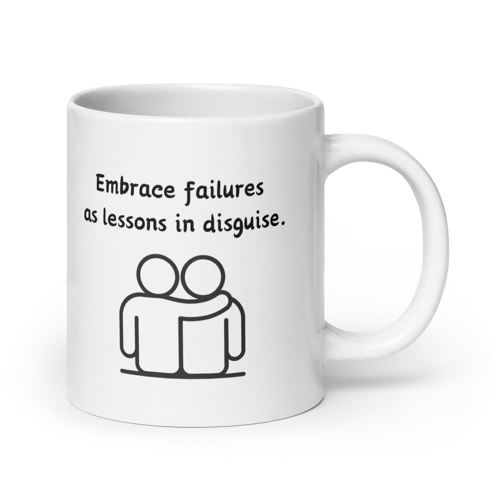 Growth Mindset Mug | Embrace Failures as Lessons Ceramic Mug - Inspire Cups