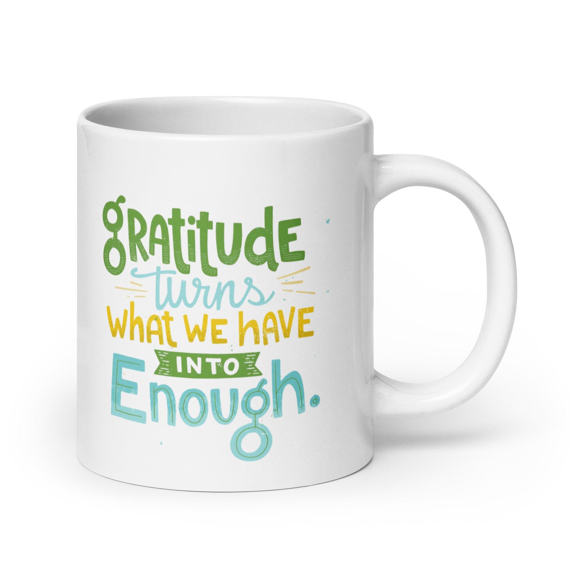 Gratitude Ceramic Coffee Mug - Inspire Cups
