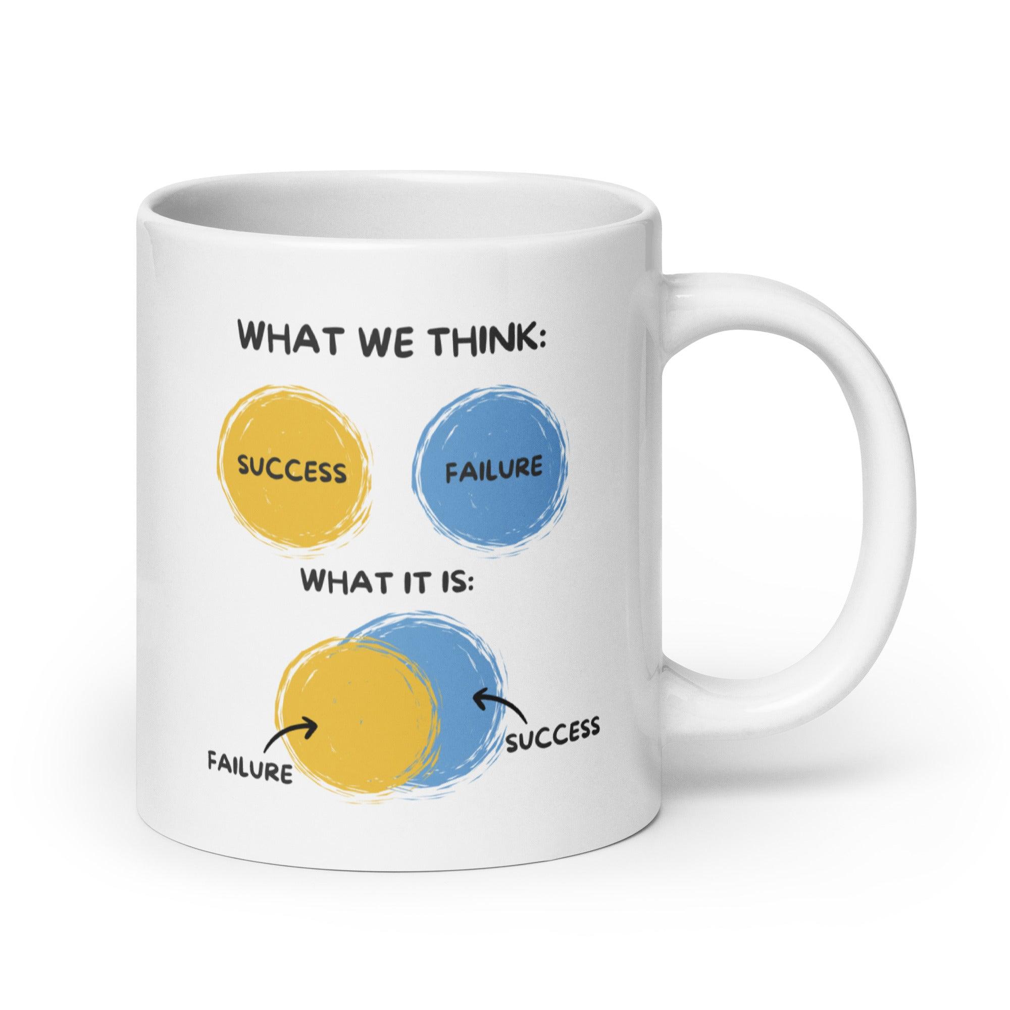 Success and Failure Mug With Graphic in Sturdy Microwave Safe Ceramic - Inspire Cups