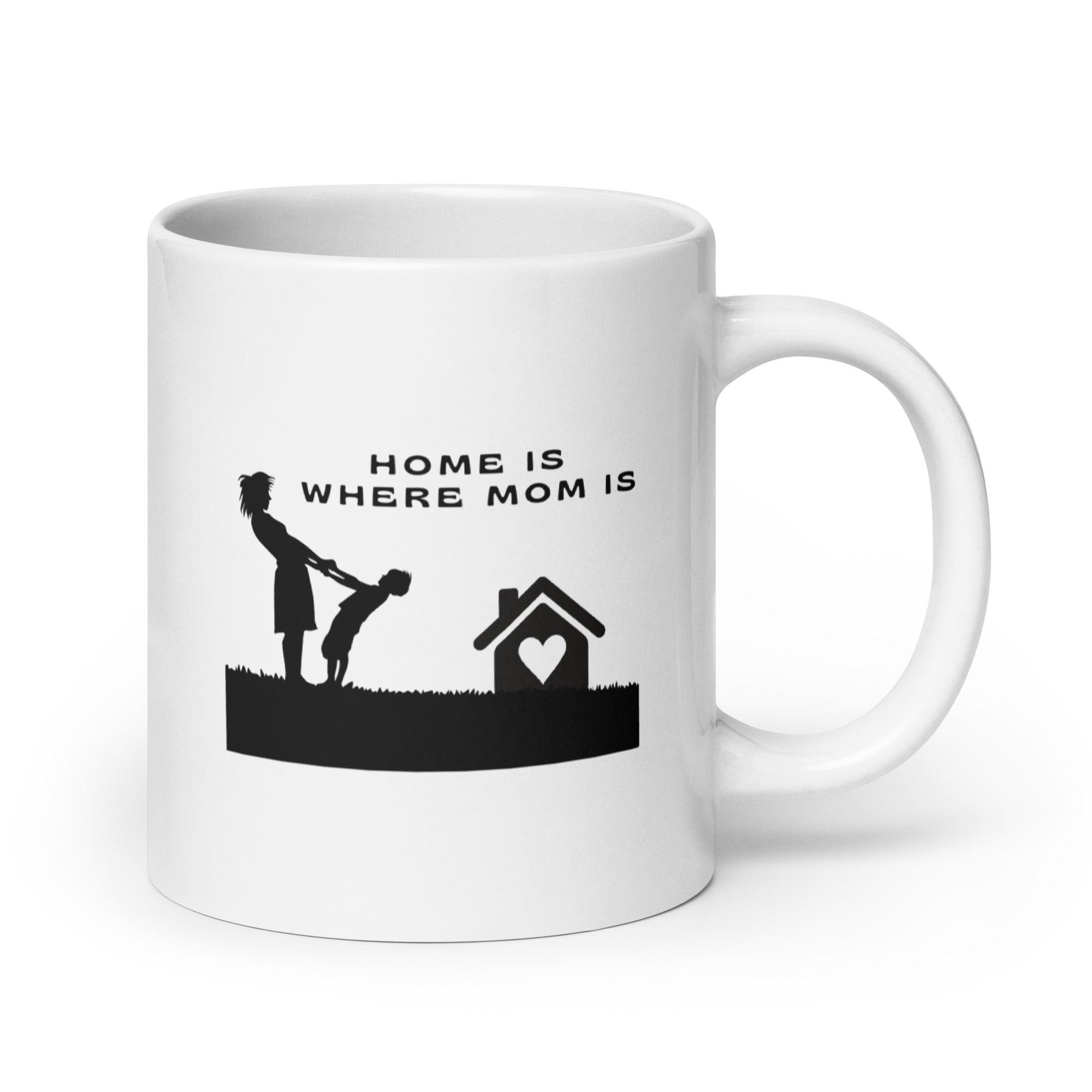 Sentimental Home Mom Mug with Silhouette Design and Glossy Ceramic - Inspire Cups