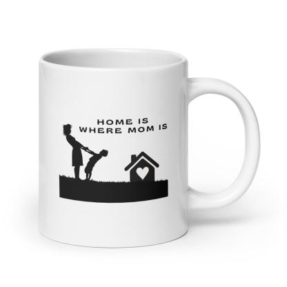 Sentimental Home Mom Mug with Silhouette Design and Glossy Ceramic - Inspire Cups