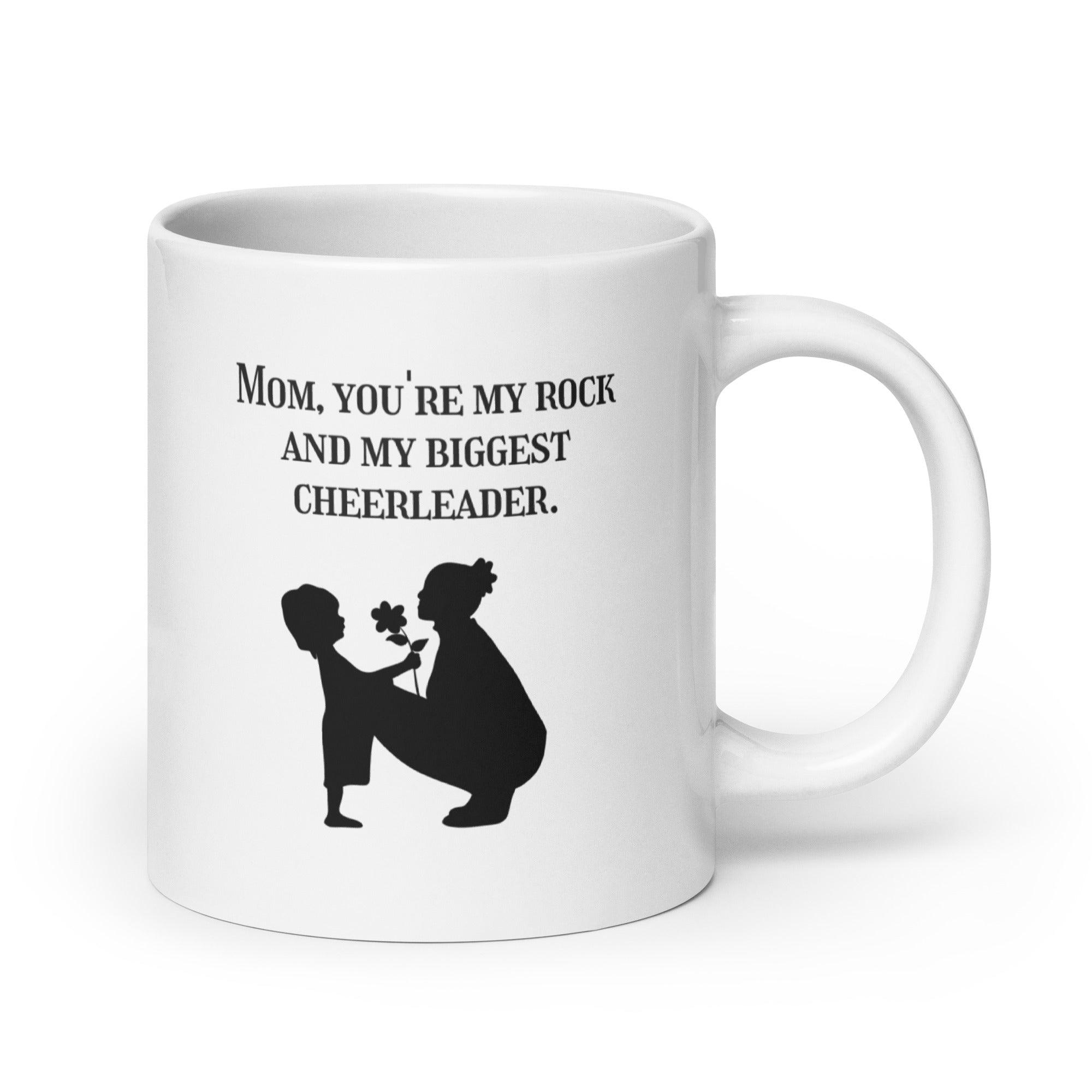Mom Rock Cheerleader Mug A Tribute to Her Strength and Encouragement - Inspire Cups