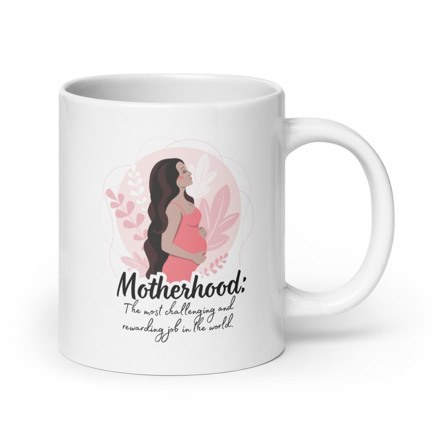 Motherhood Glossy Mug A Daily Celebration of Strength and Love - Inspire Cups