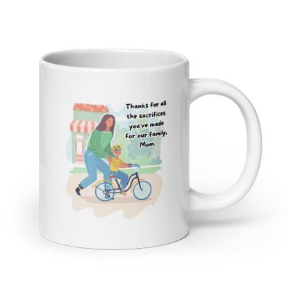 Thanks for Mom Mug A Sentimental Ceramic Gift - Inspire Cups