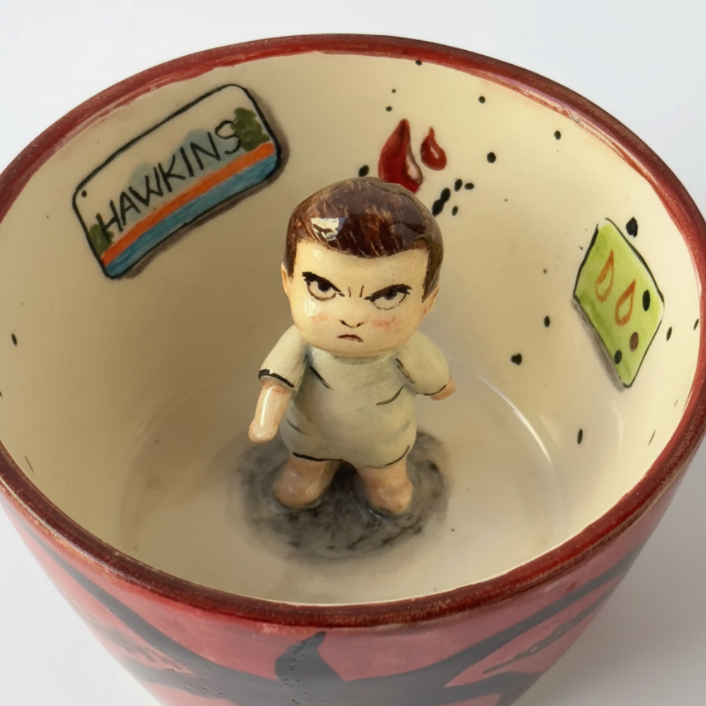 Handmade Glossy Stranger Things Ceramic Tea And Coffee Mug