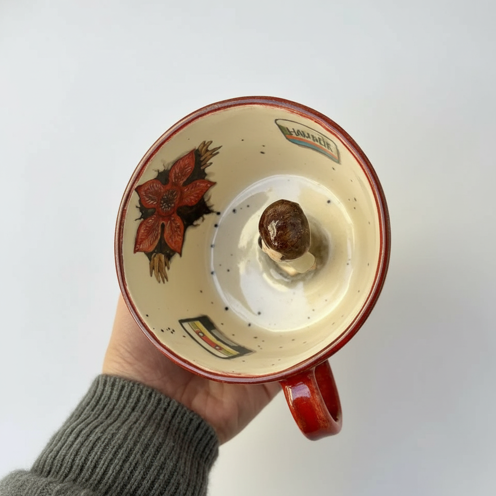 Handmade Glossy Stranger Things Ceramic Tea And Coffee Mug