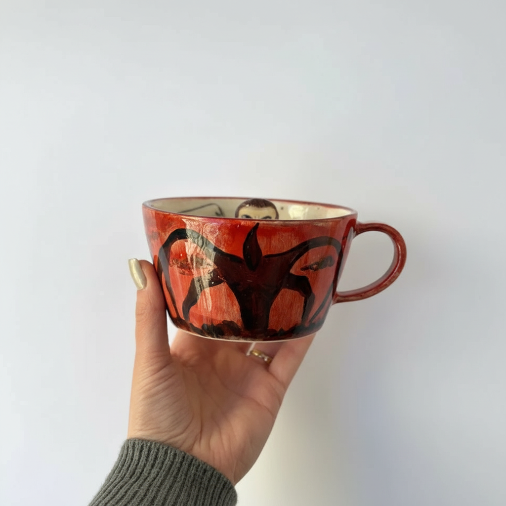 Handmade Glossy Stranger Things Ceramic Tea And Coffee Mug