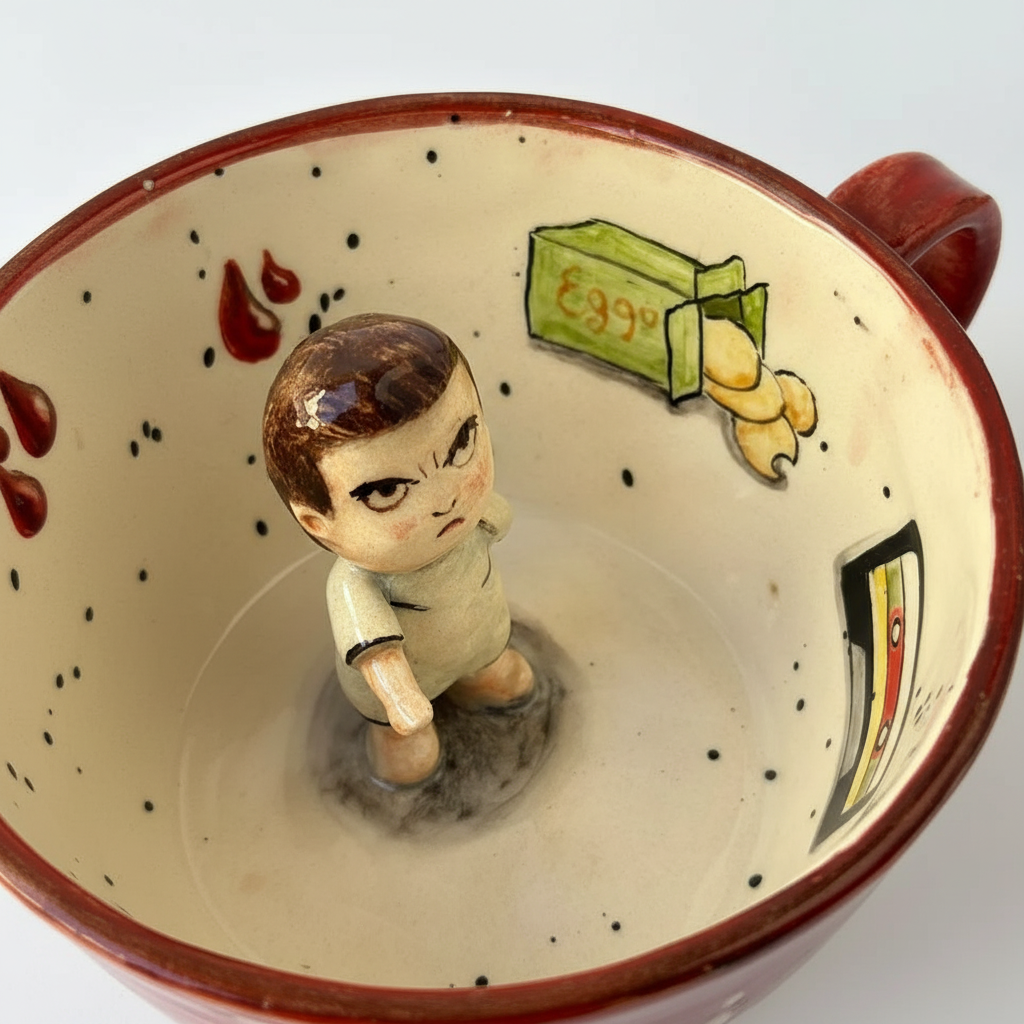 Handmade Glossy Stranger Things Ceramic Tea And Coffee Mug