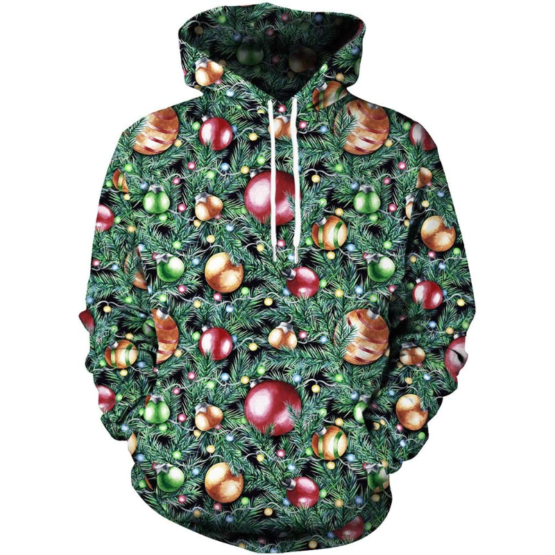 3D Printed Graphic Long Sleeve Ugly Christmas Hoodies