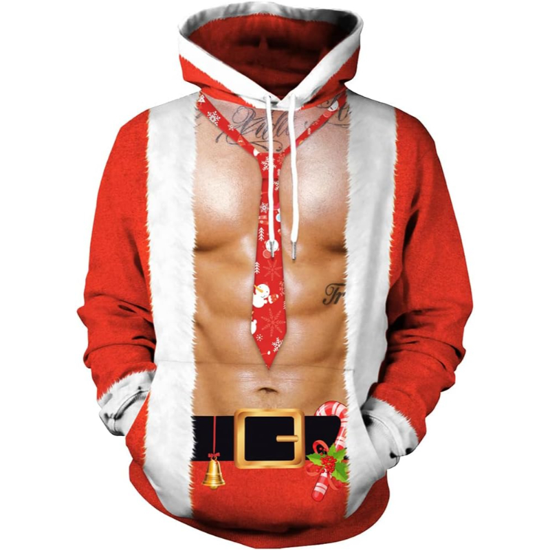 3D Printed Graphic Long Sleeve Ugly Christmas Hoodies