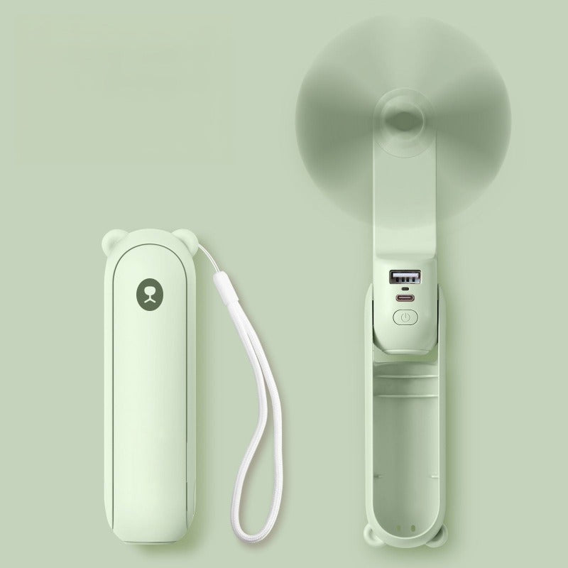 Rechargeable  Hand Held Small Pocket Fan With Power Bank - Grafton Collection