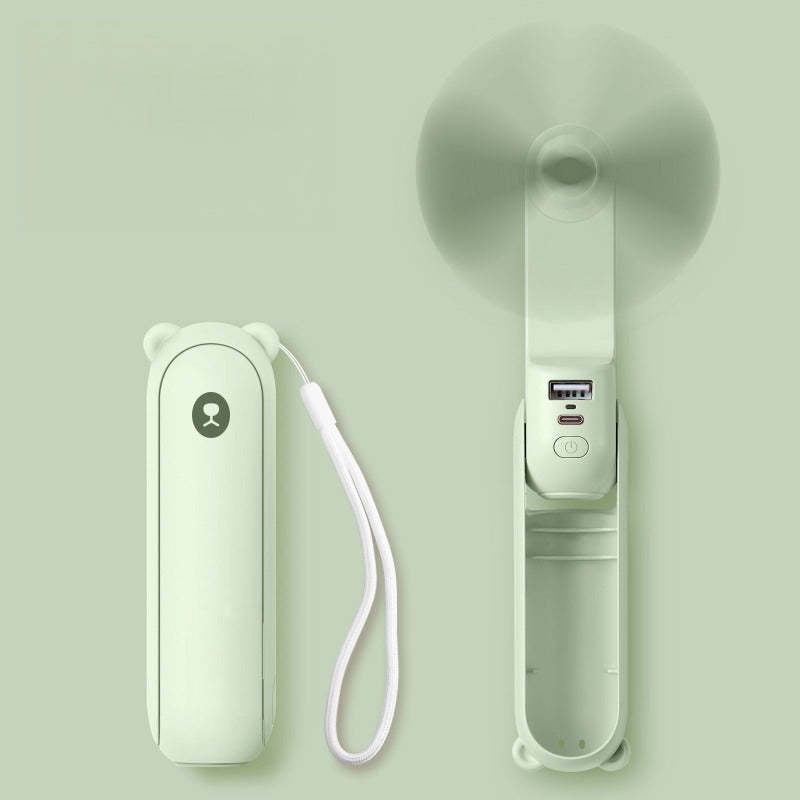 Rechargeable  Hand Held Small Pocket Fan With Power Bank - Grafton Collection