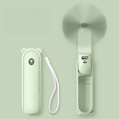 Rechargeable  Hand Held Small Pocket Fan With Power Bank - Grafton Collection