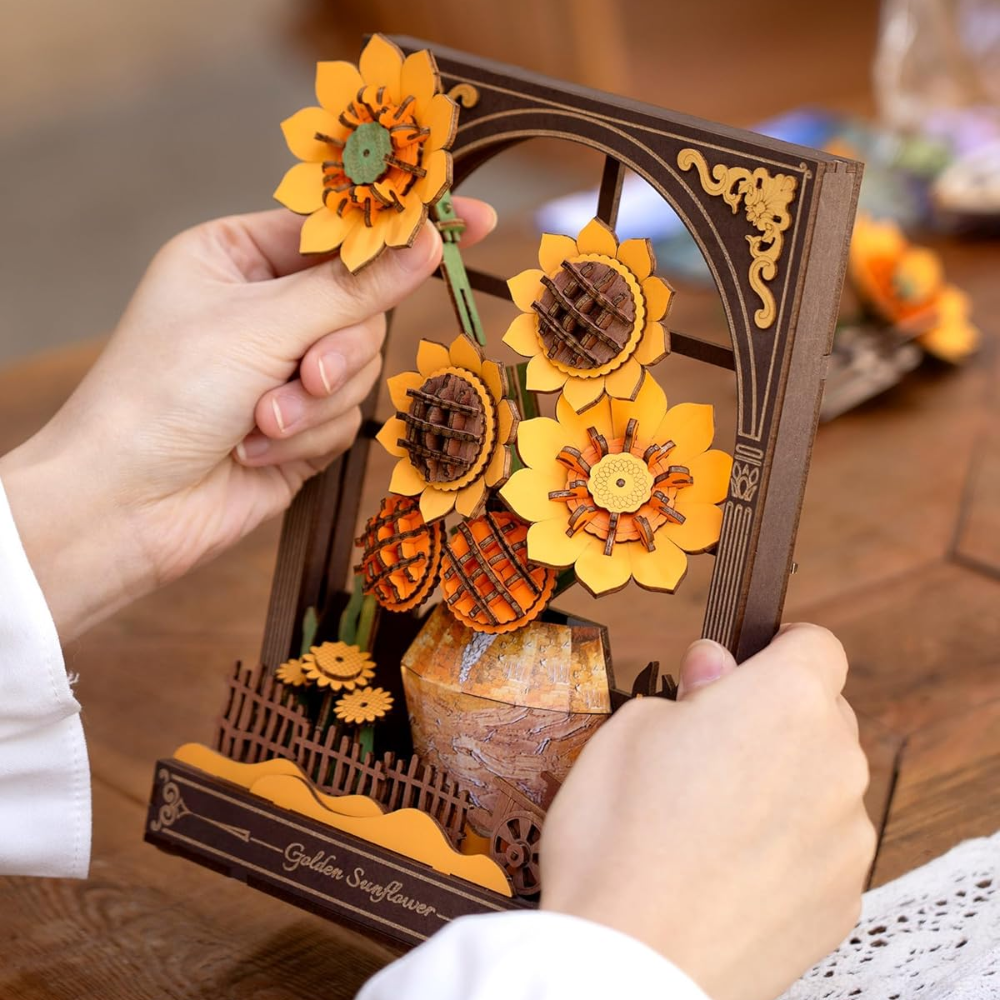 3D Wooden Starry Night Puzzle With LED Light DIY Model Kit