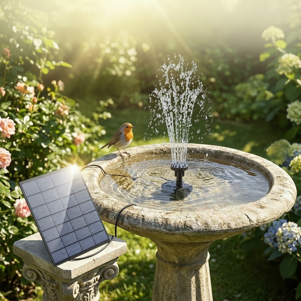 Mini Floating Solar Powered Water Fountain Pump For Outdoor Decor And Bird Bathtub