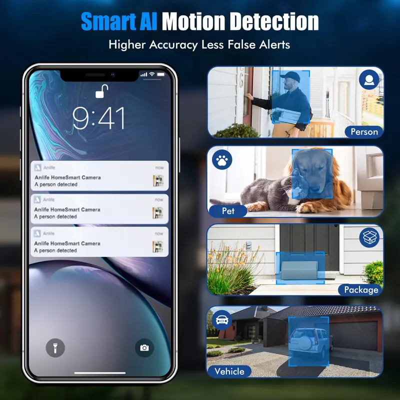 Outdoor Rechargeable Wireless Solar Security Micro Sd Support Camera With AI Motion Detection And 2 Way Audio