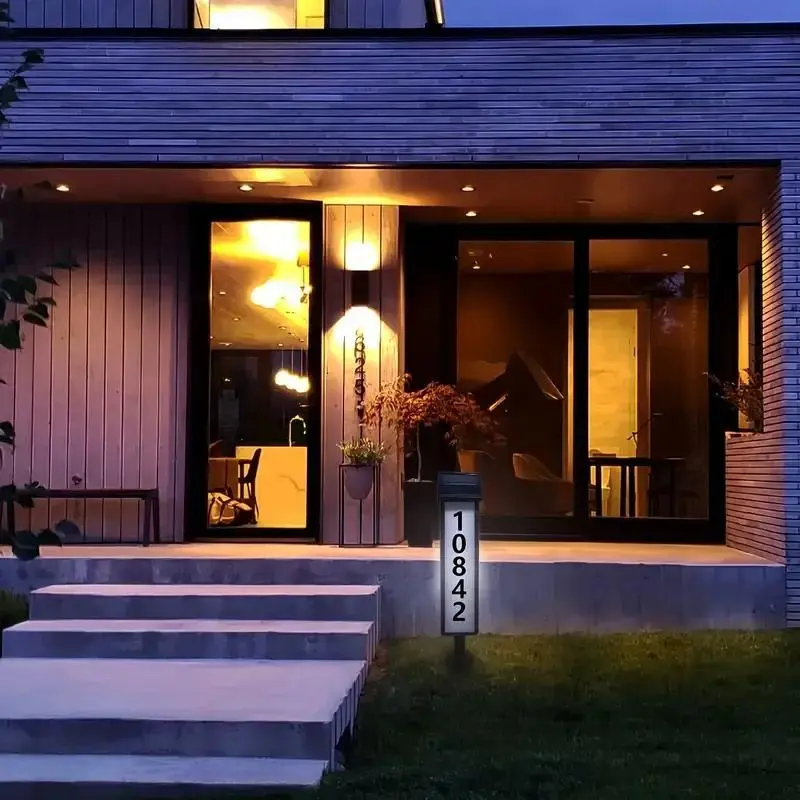 Solar LED Address Sign Light with Rod