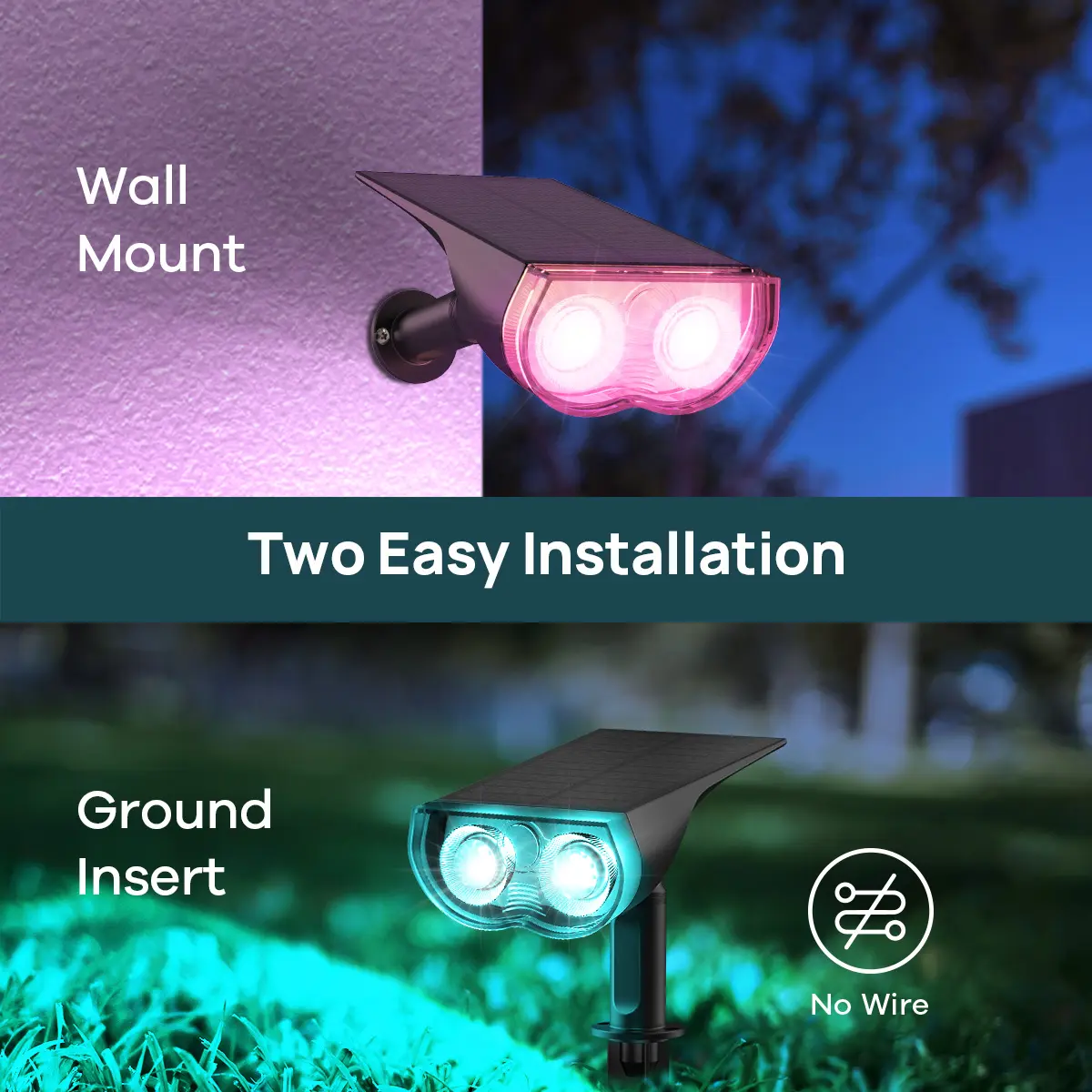 [Summer Vibes] Linkind Smart Solar Spotlight Outdoor APP Control Color Changing IP67 Waterproof Landscape Lighting for Yard Garden Pathway