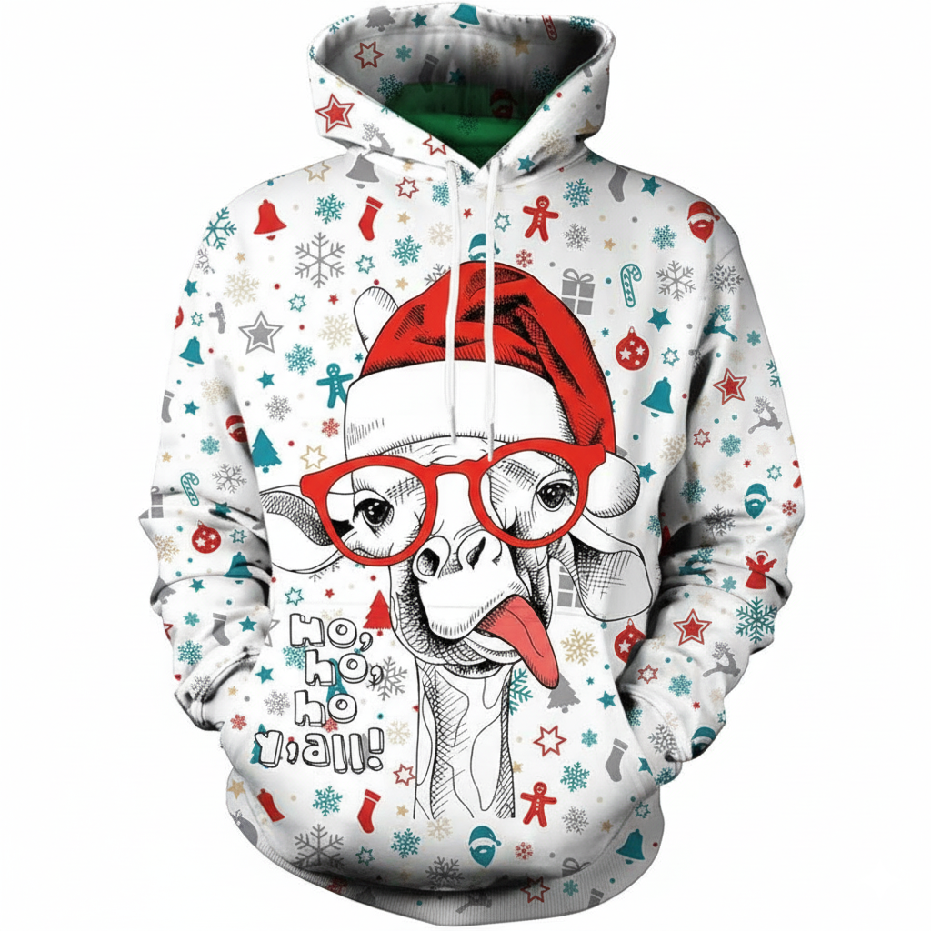 Christmas All Over Print 3D Graphic Long Sleeve Hoodie