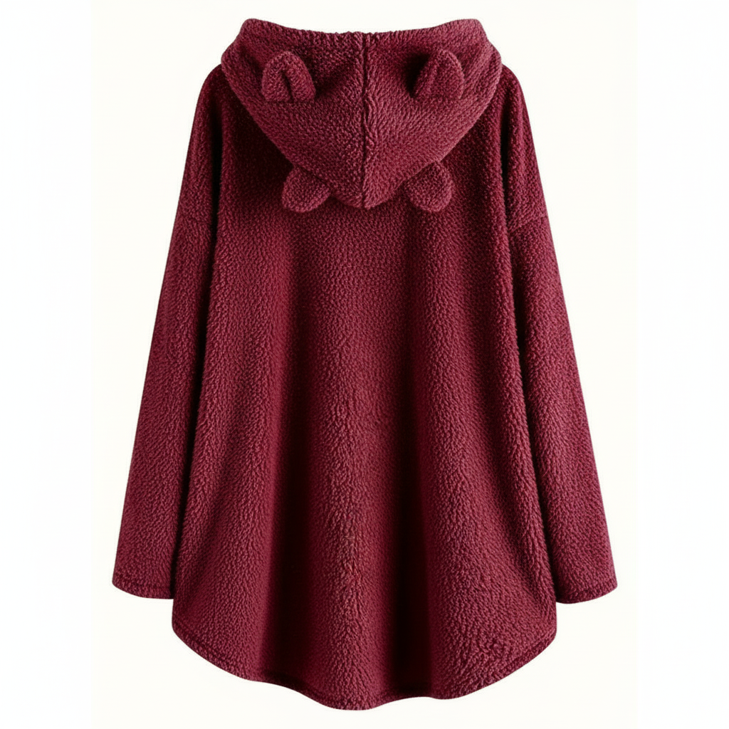 Cat Print Thermal Hoodie