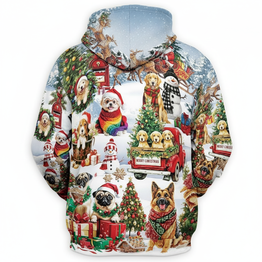 Christmas Santa Claus All Over Print Hoodie