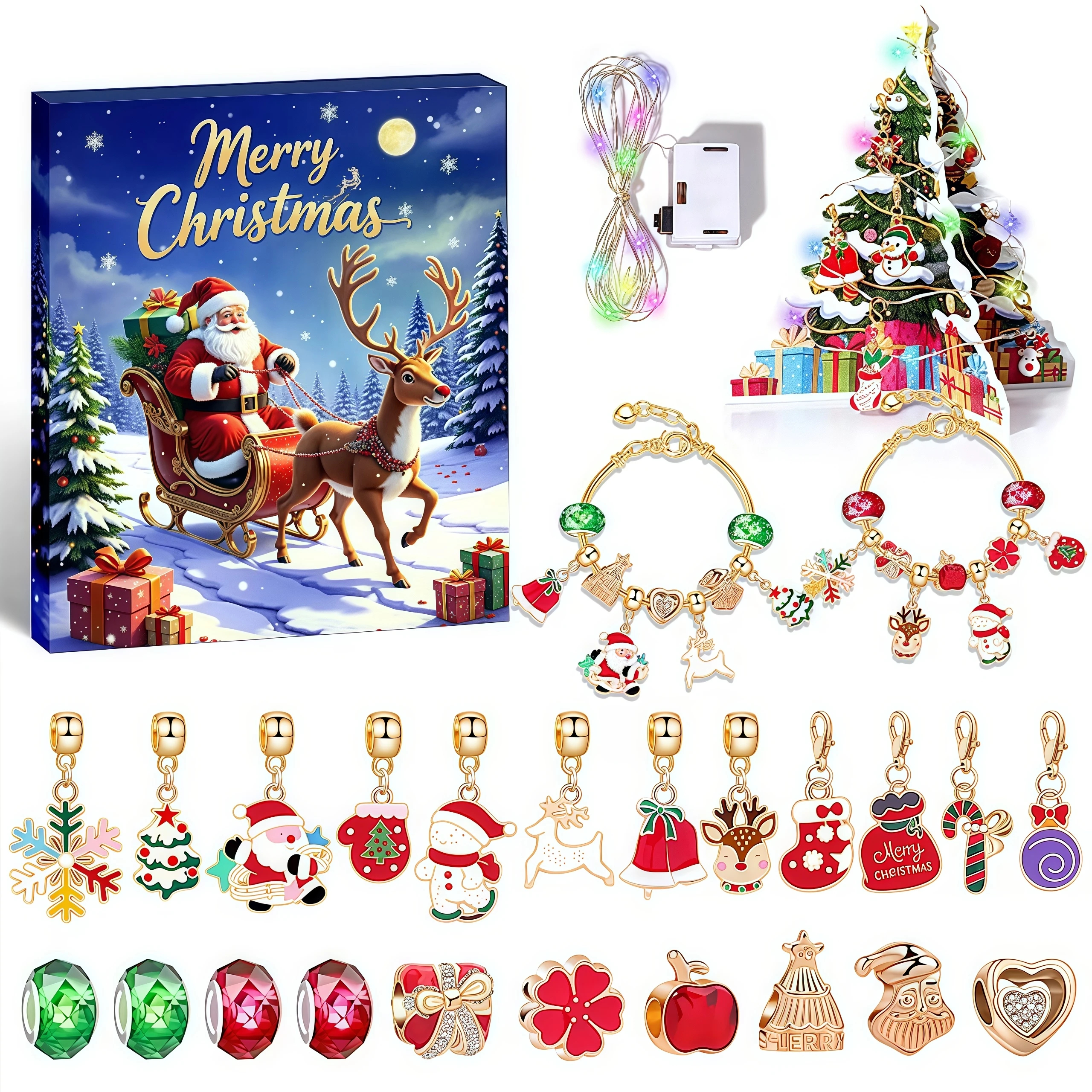 Christmas Charm Bracelet Advent Calendar Set