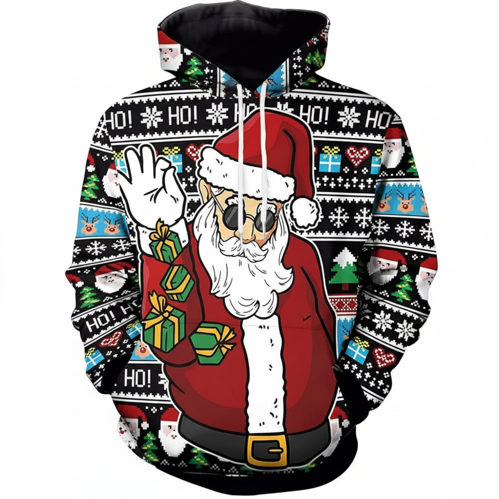 Christmas All Over Print 3D Graphic Long Sleeve Hoodie