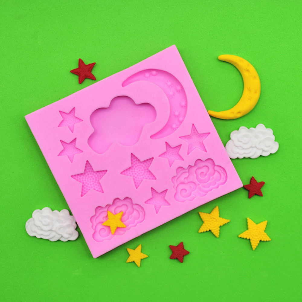 Moon And The Stars Silicone Fondant Baking Mold - Grafton Collection