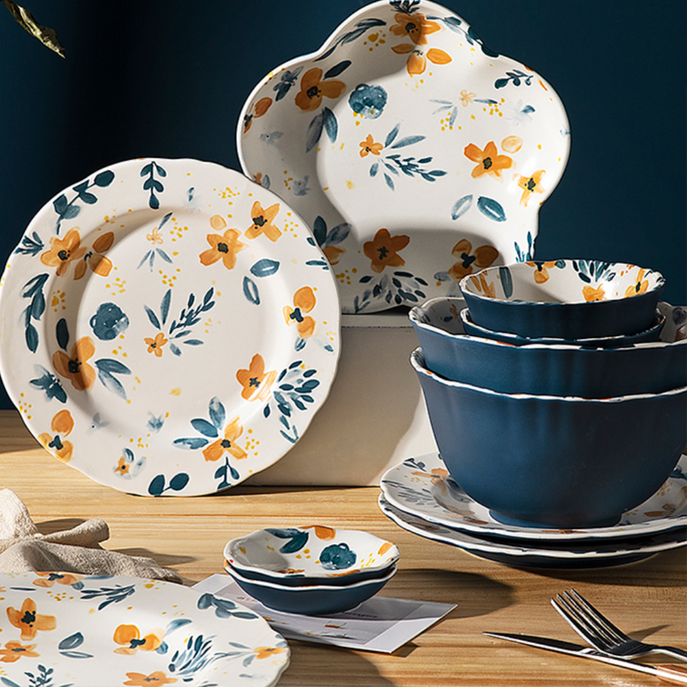 Flower-Patterned Dinnerware - Grafton Collection