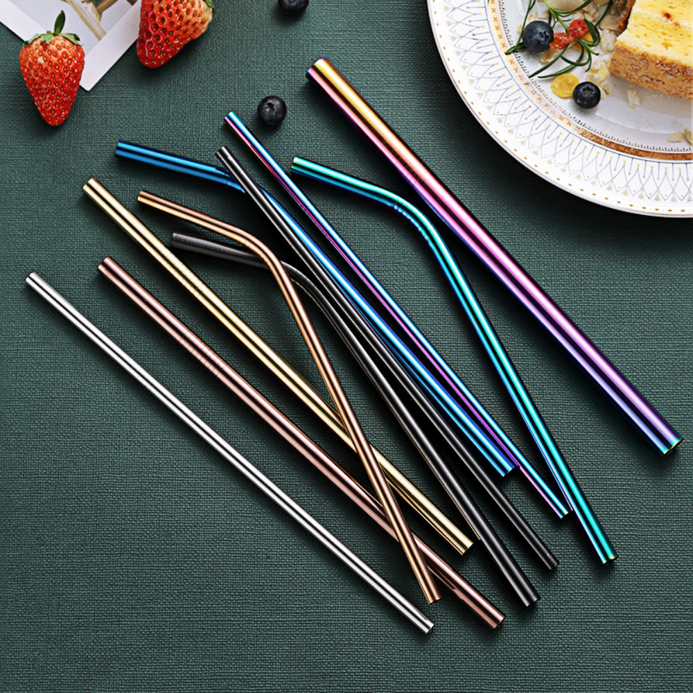 Stainless Steel Reusable Straws With Pouch - Grafton Collection