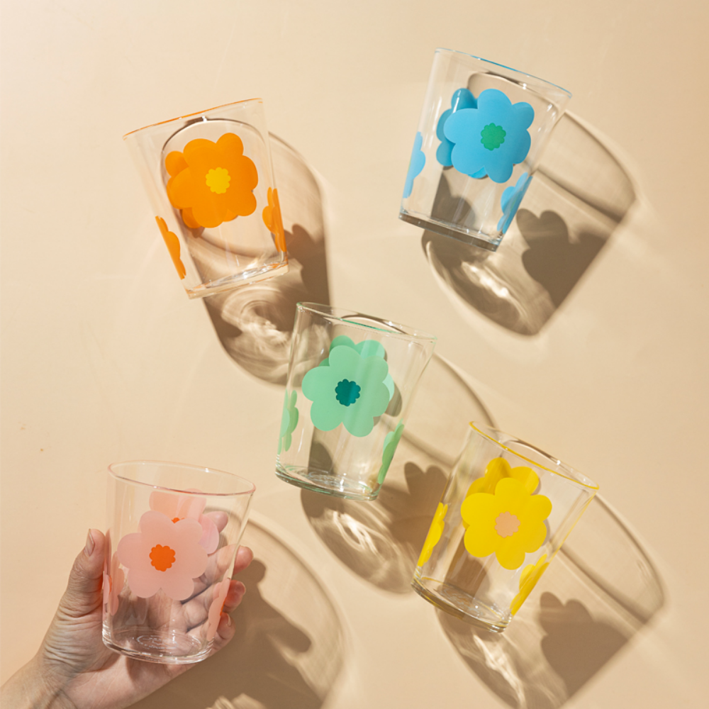 Coloured Glass Flower Cups - Grafton Collection