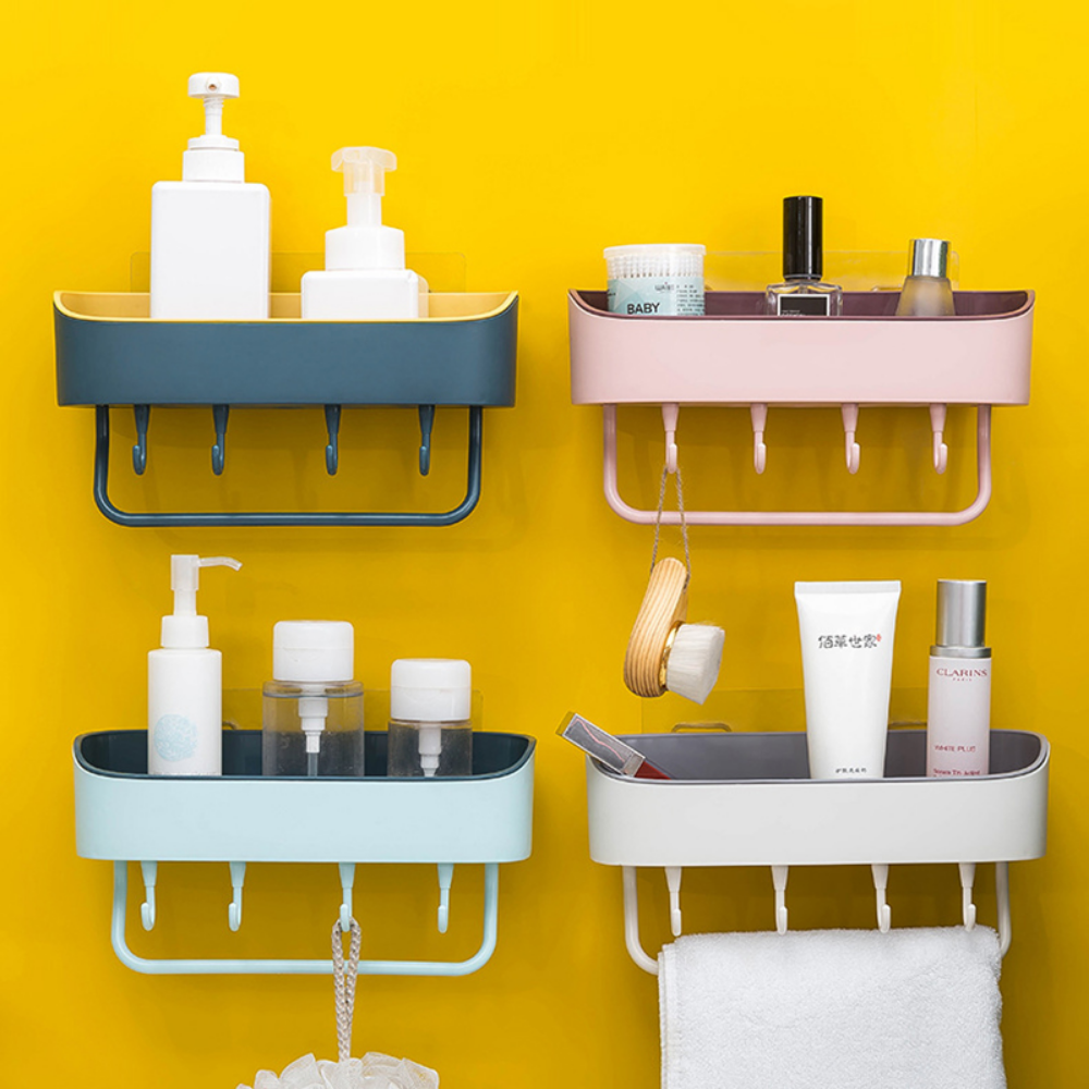 Wall-Mounted Bathroom Accessories & Cosmetic Storage Rack - Grafton Collection
