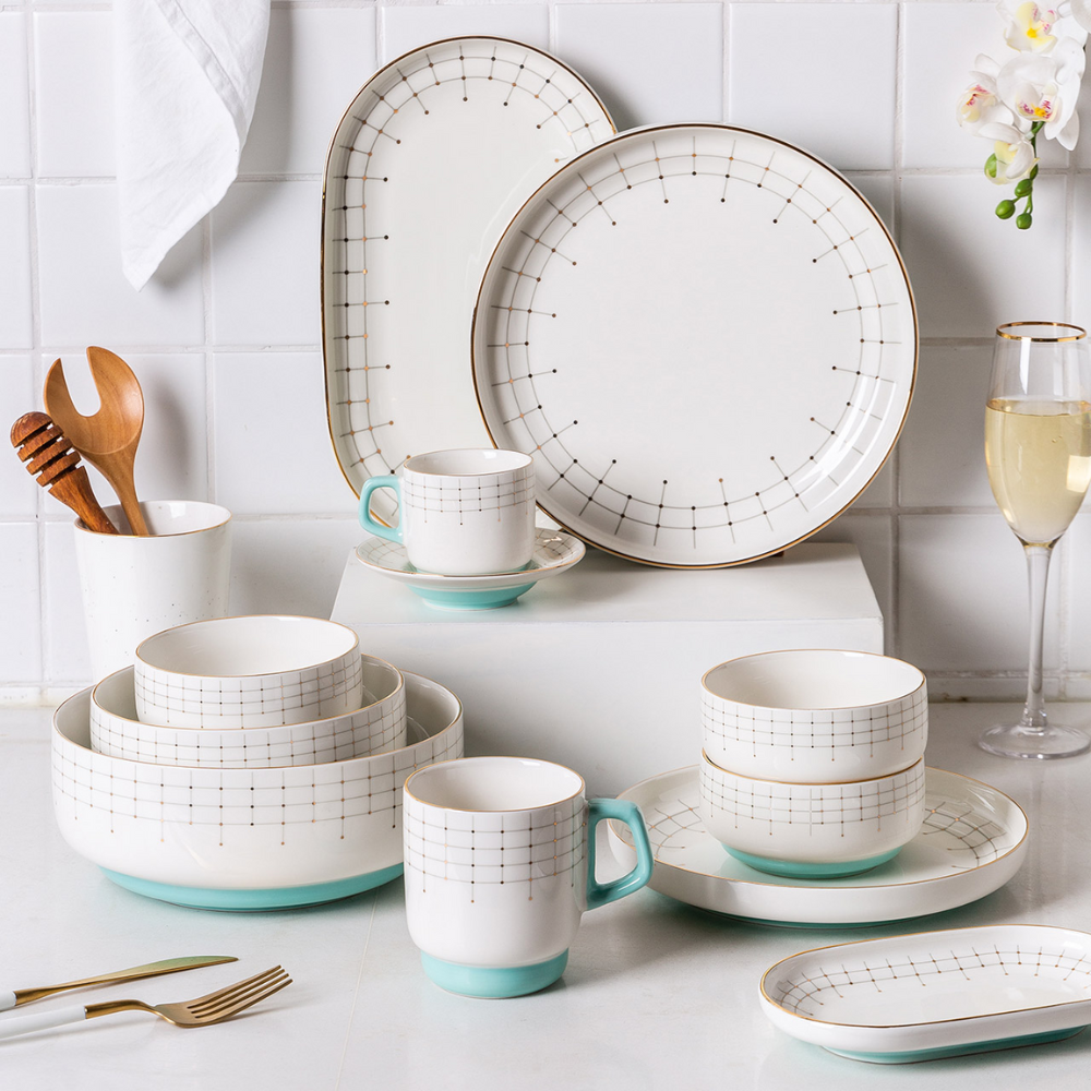 Tiffany Blue Ceramic Dinnerware - Grafton Collection