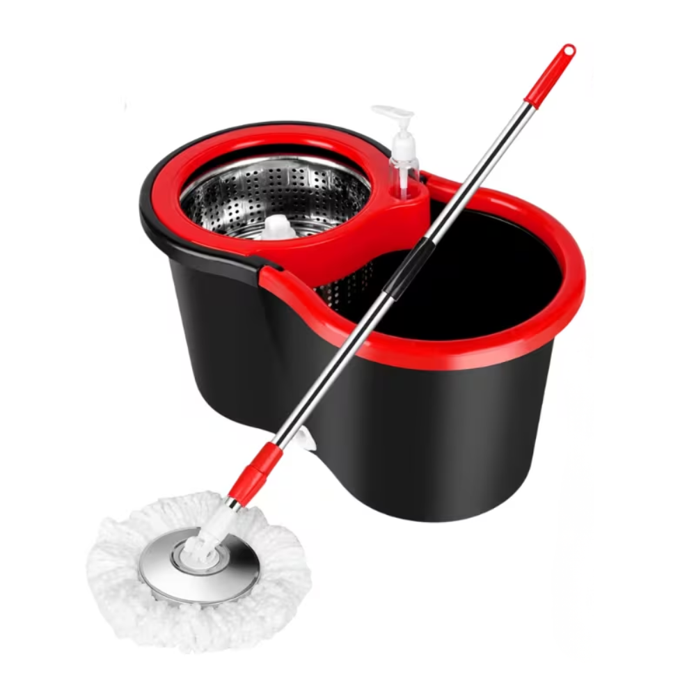360 Degree Spin Mop And Bucket Cleaning Set With Wringer And Refills