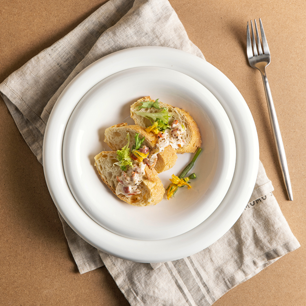 White Porcelain Plates - Grafton Collection