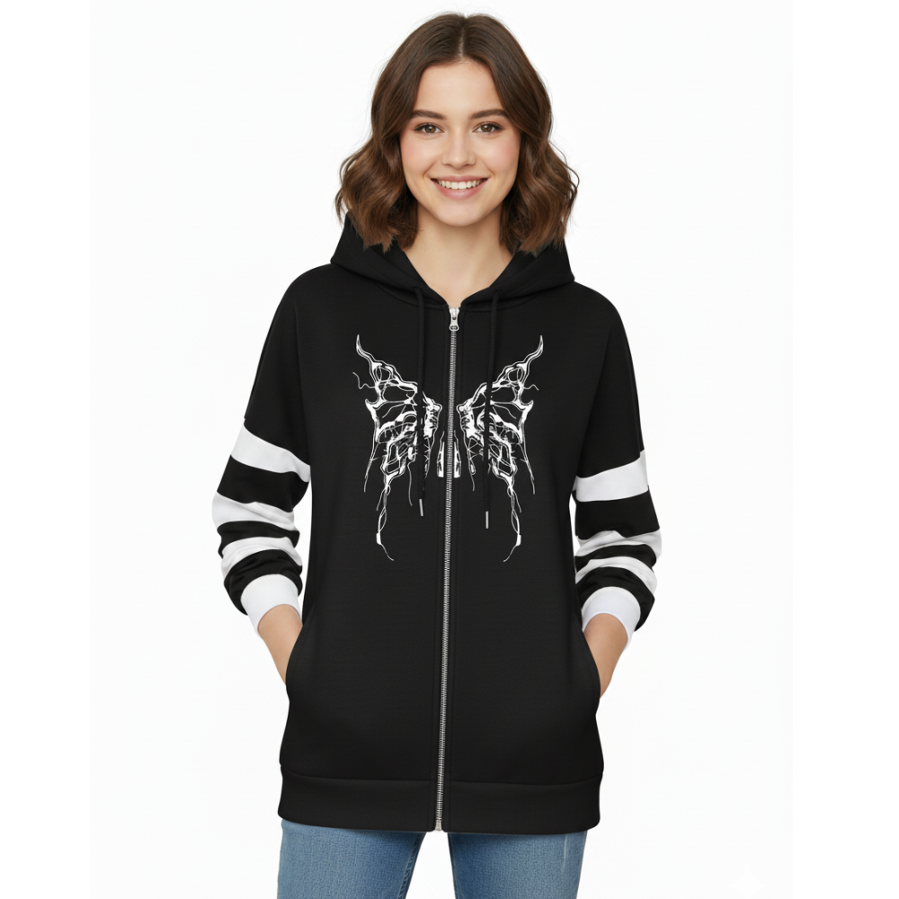 Graphic Print Hoodie For everyday Autumn Fashion.