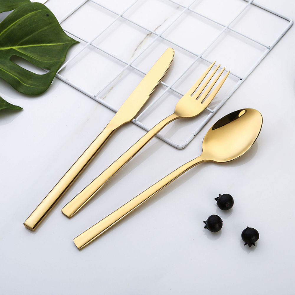 Luxurious 24Pcs Stainless Steel Flatware Set - Grafton Collection