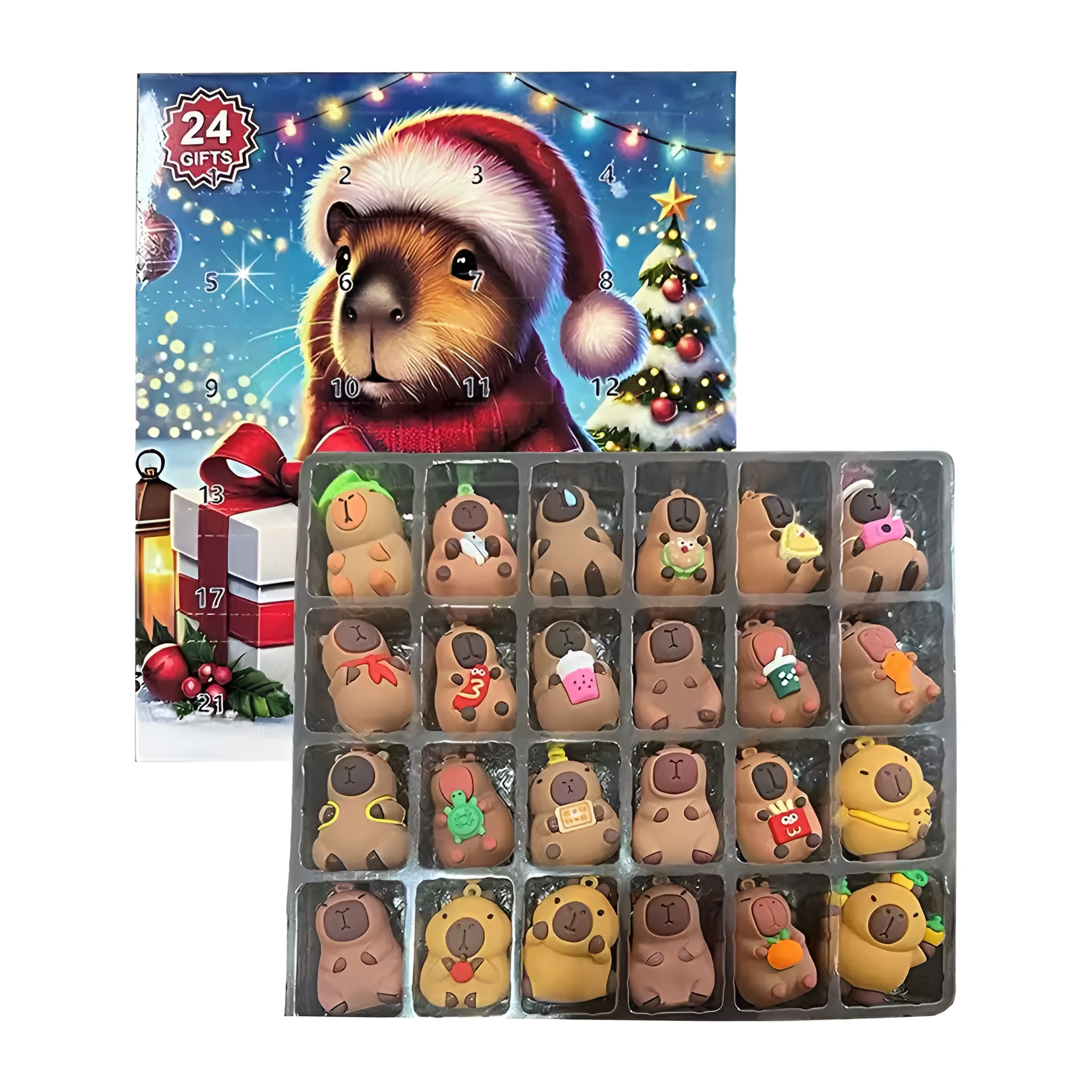 Christmas Calendar Countdown 2025 Capybara Figure Advent Toy for Kid