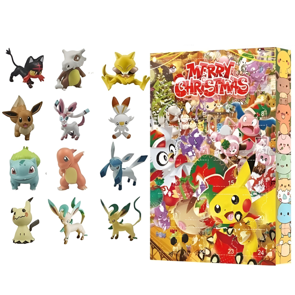 Christmas Advent Calendar With 24 Day Countdown And Anime Figures For Kids