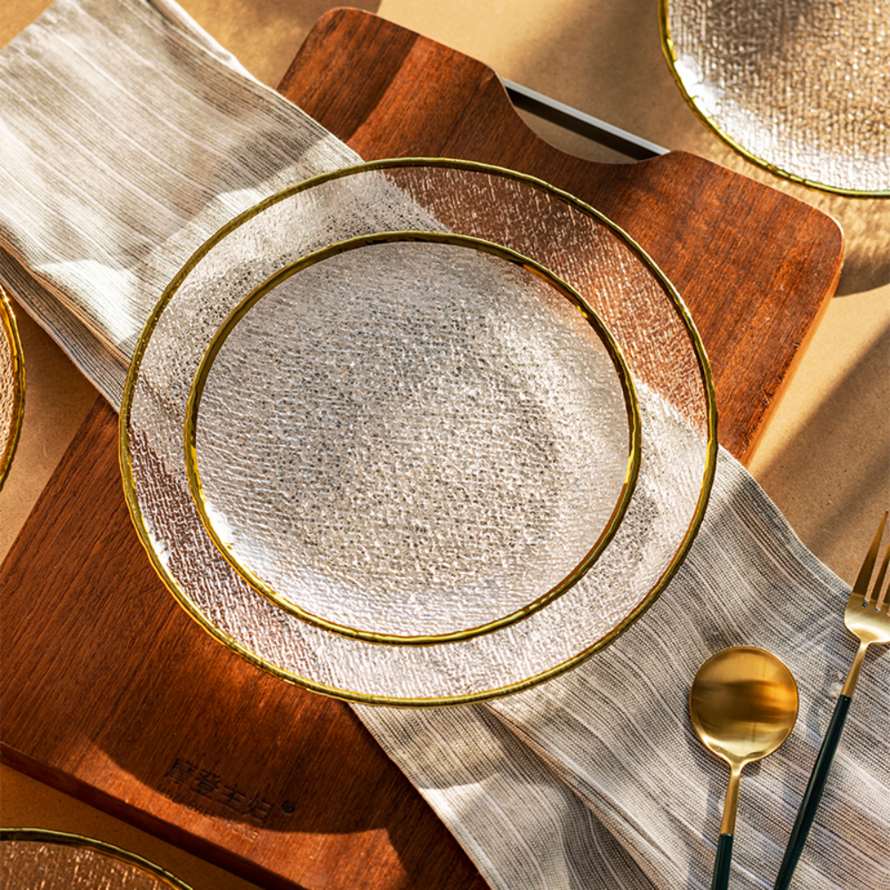 Golden Rim Glass Dinnerware - Grafton Collection