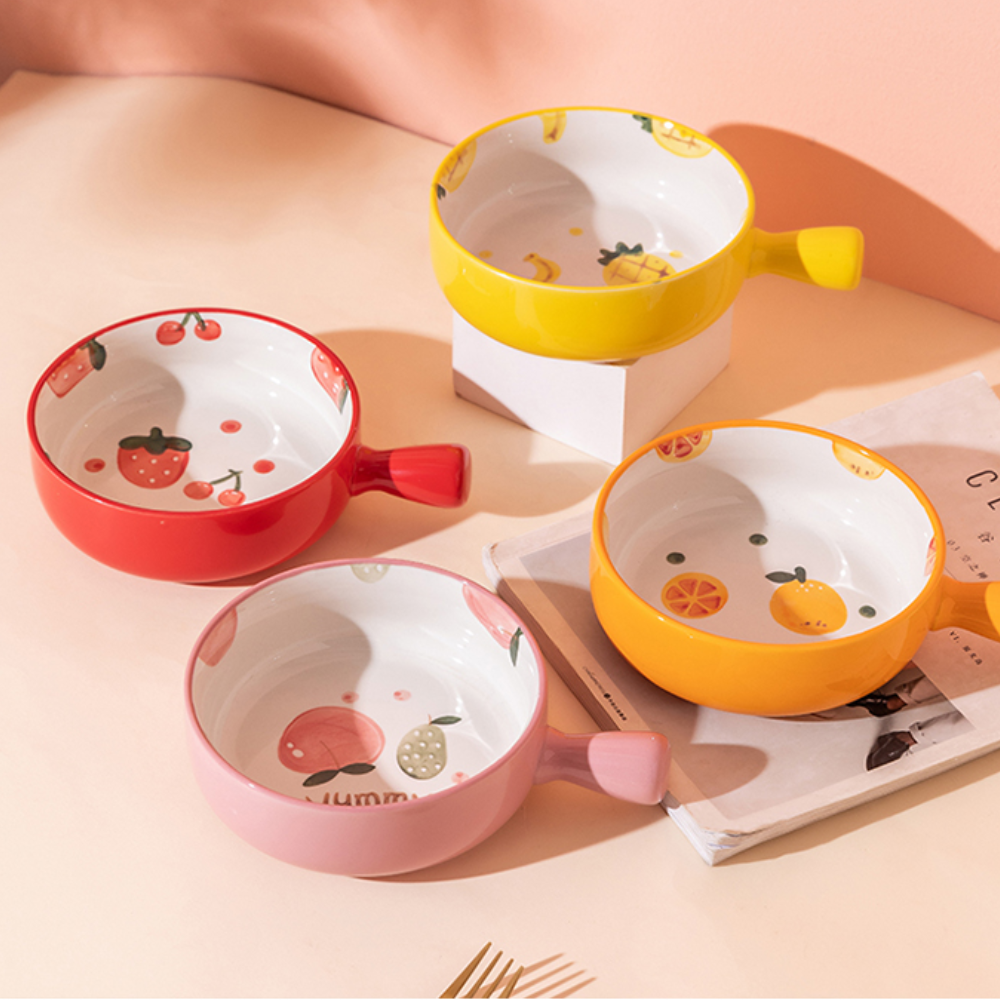 Fruit Pattern Baking Bowls With Handle - Grafton Collection