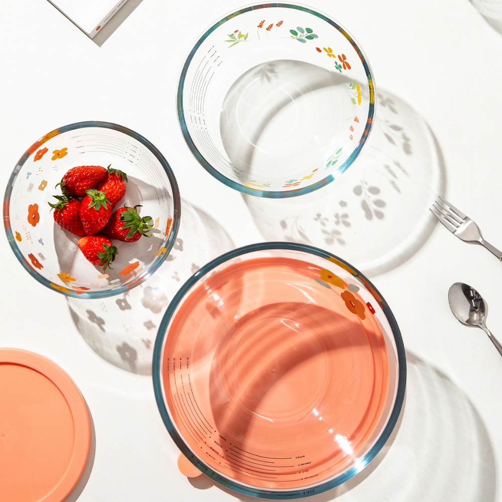 Glass Mixing Bowls With Lid - Grafton Collection