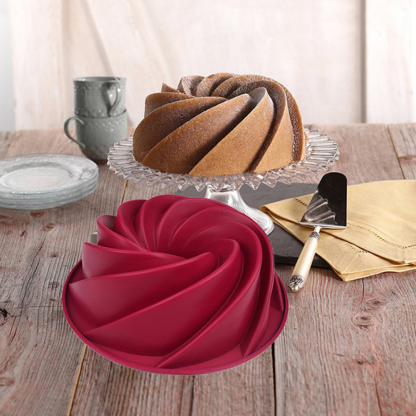 9.5" Food Grade Silicone Spiral Cake Baking Tool - Grafton Collection