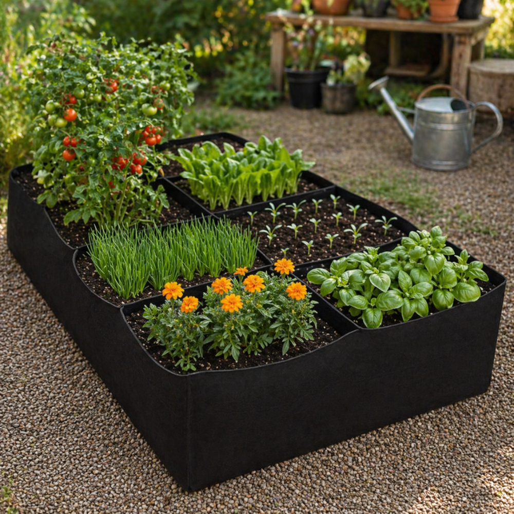 Extra Large Multi Grid Raised Garden Bed Kit With Planter For Vegetables Flowers